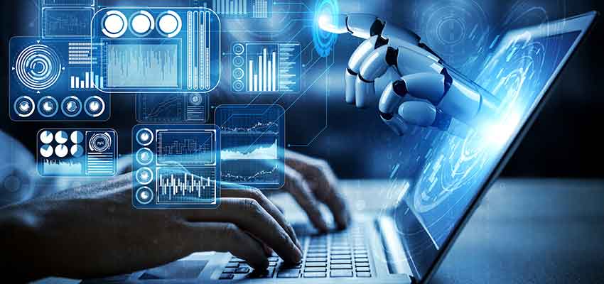 How LogixInventor Uses AI Automation to Improve Business Productivity Conceptual Visualization