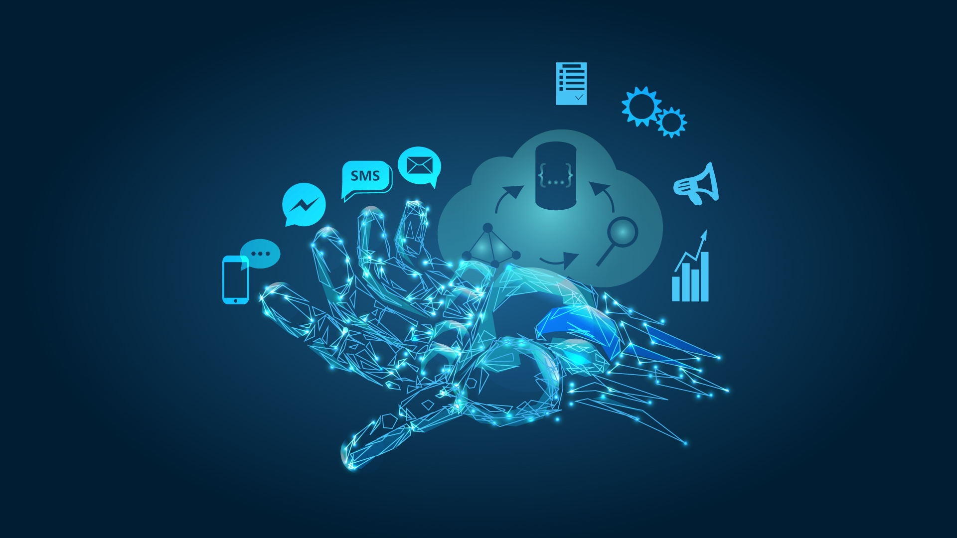 AI and the Evolution of SaaS Platforms Conceptual Visualization