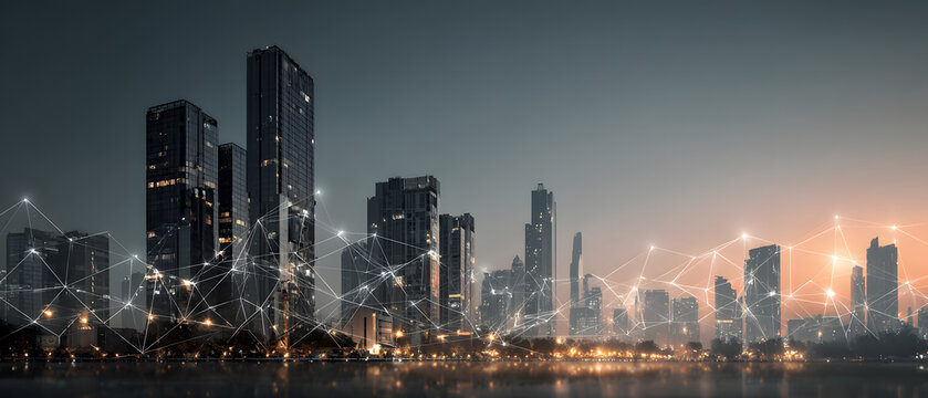AI in Smart Cities and Infrastructure Conceptual Visualization