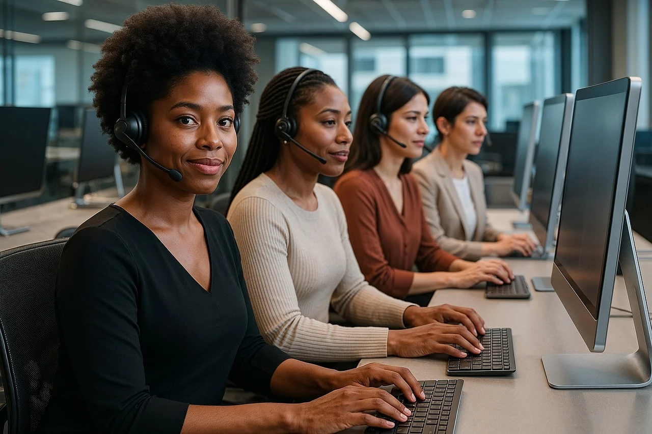 The Impact of AI on Customer Support Conceptual Visualization