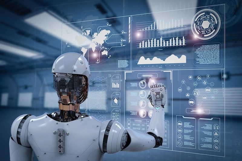 The Future of Work: AI and Automation Conceptual Visualization
