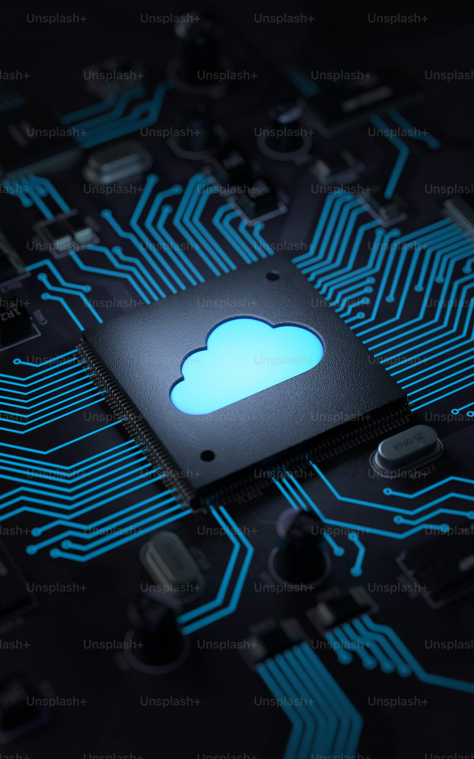 Cloud Computing Benefits for Growing Businesses Conceptual Visualization