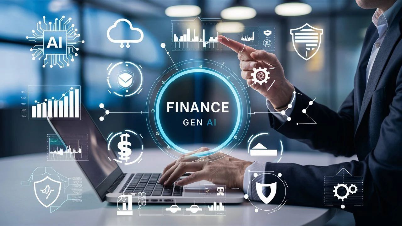 AI in Finance: Smarter Decisions with Data Conceptual Visualization