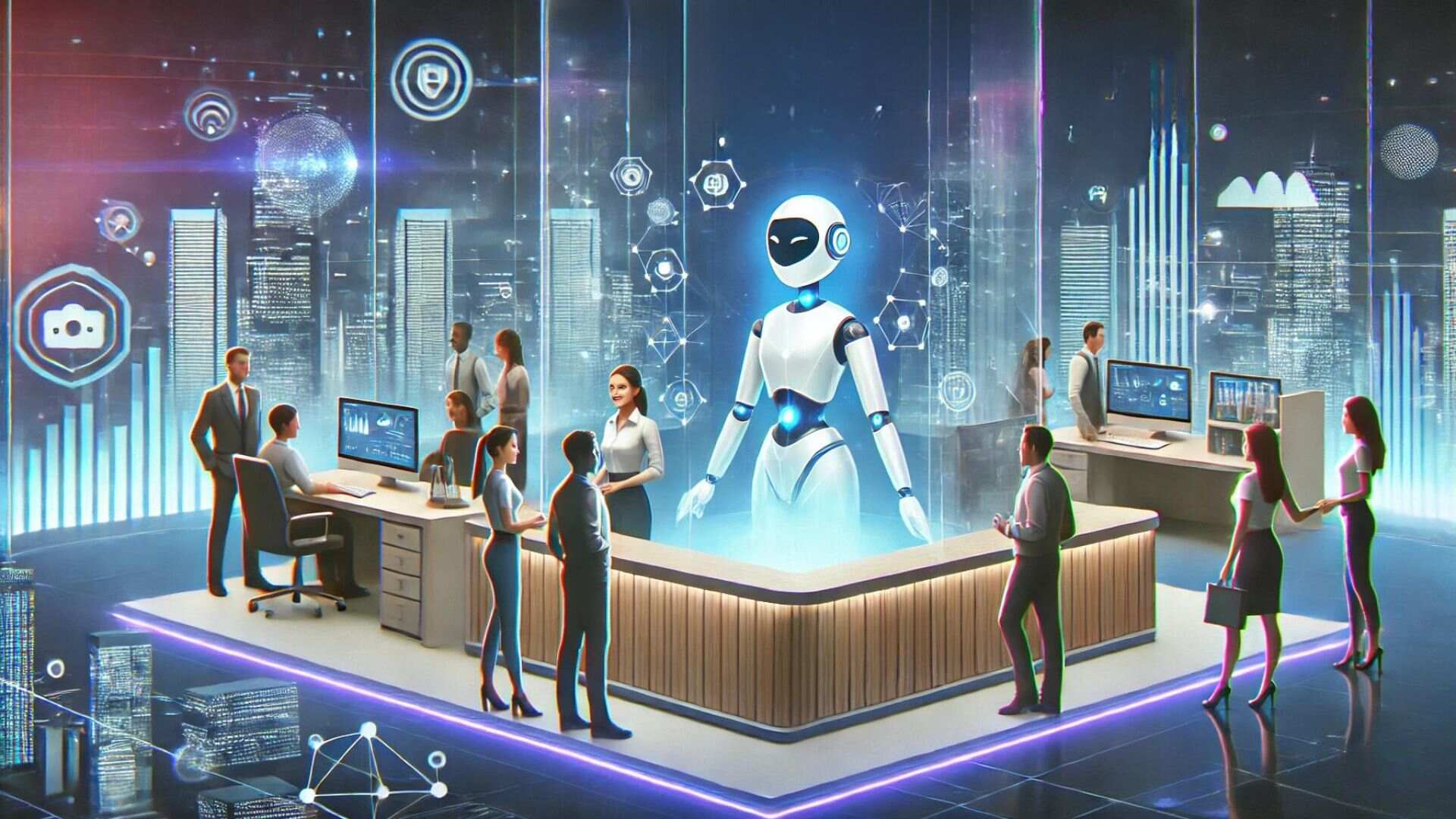 AI-Powered Customer Experience Strategies Conceptual Visualization