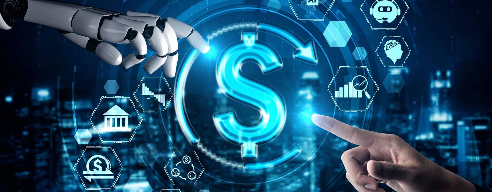 AI in Automated Cost Optimization Conceptual Visualization