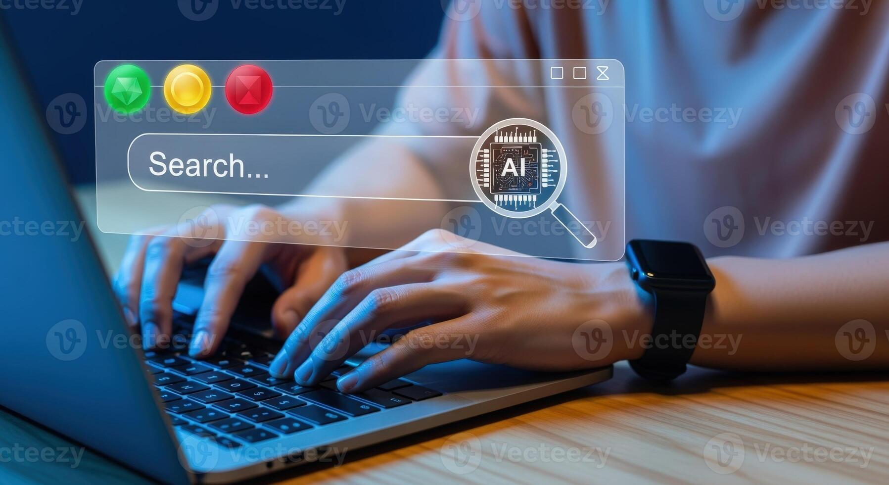 AI in Intelligent Search Systems Conceptual Visualization