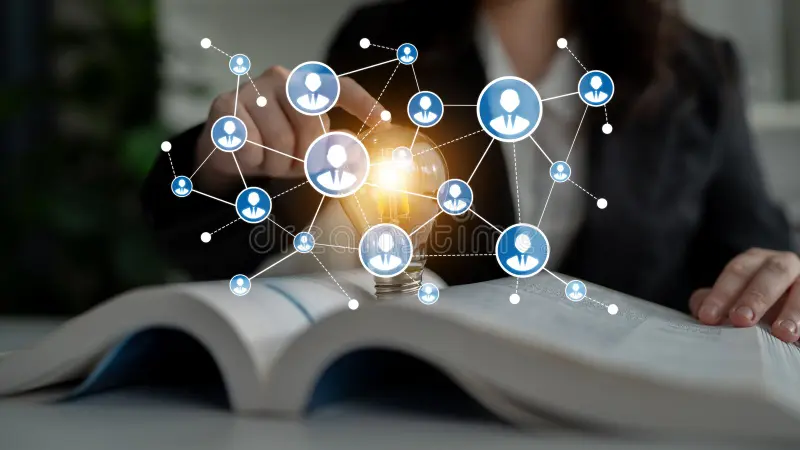 Innovation Strategy Communication to Teams Conceptual Visualization