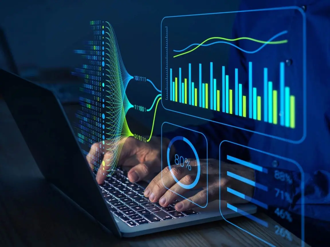 AI in Business Scenario Planning Conceptual Visualization
