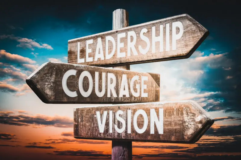 Leadership Courage in High-Risk Decisions Conceptual Visualization