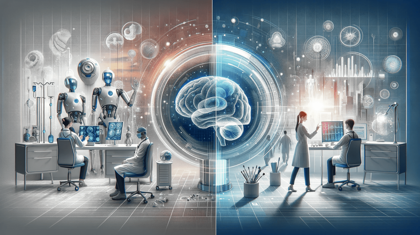 The Future of AI and IT in Global Healthcare Conceptual Visualization