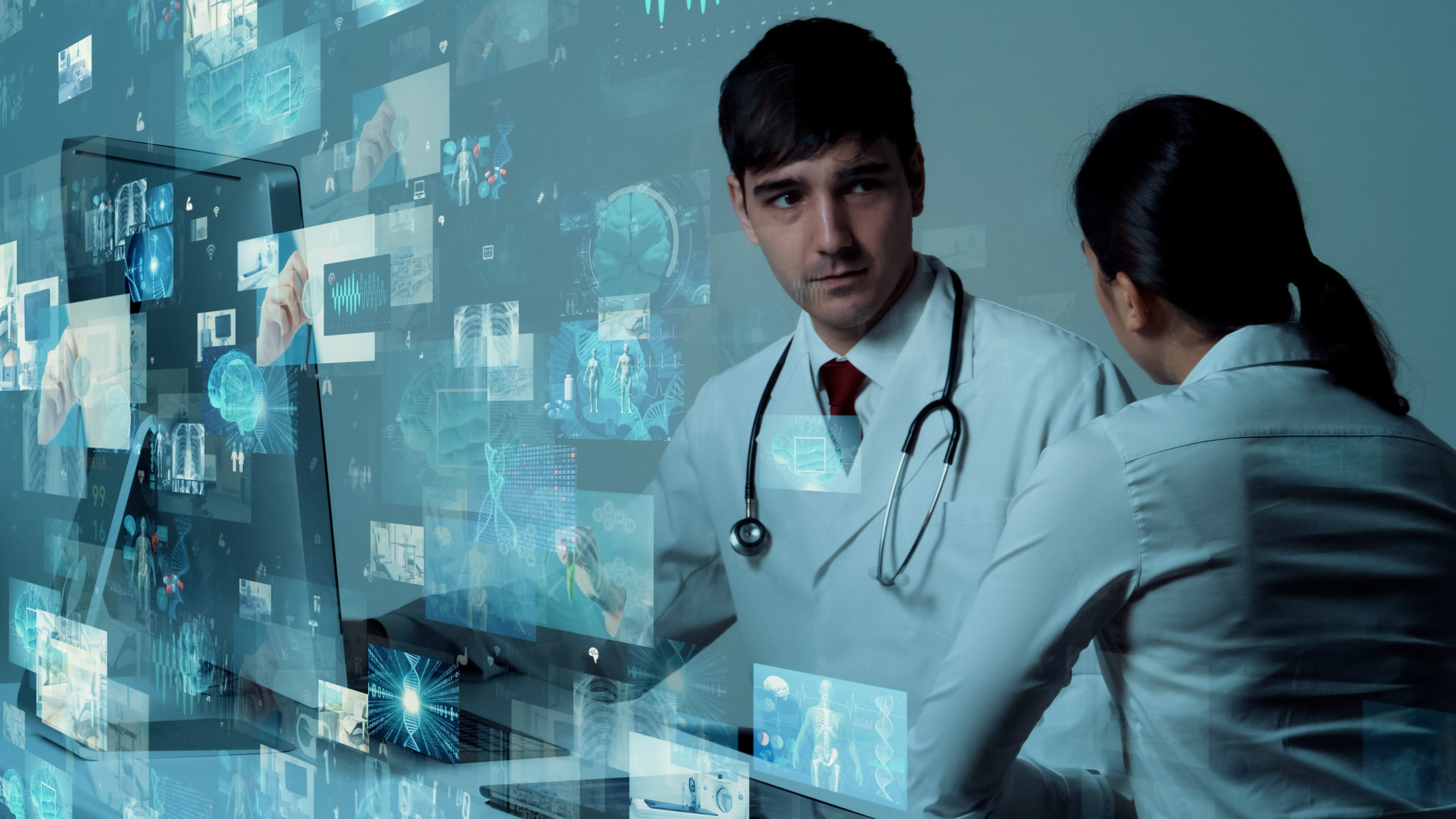 AI in Medical Ethics Review Systems Conceptual Visualization