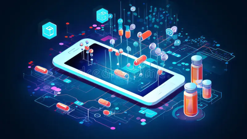 AI in Predicting Medication Adherence Conceptual Visualization