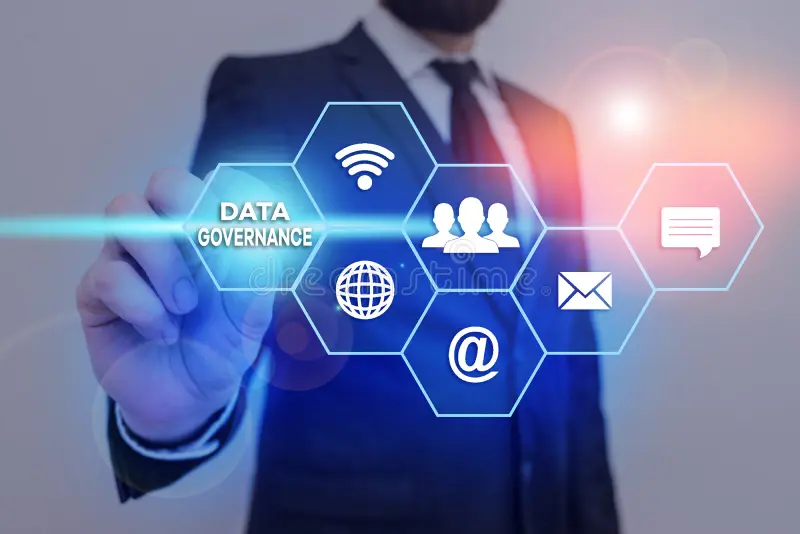 IT Data Governance in Healthcare Organizations Conceptual Visualization
