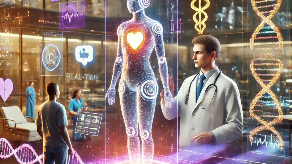 AI in Patient Engagement Platforms Conceptual Visualization