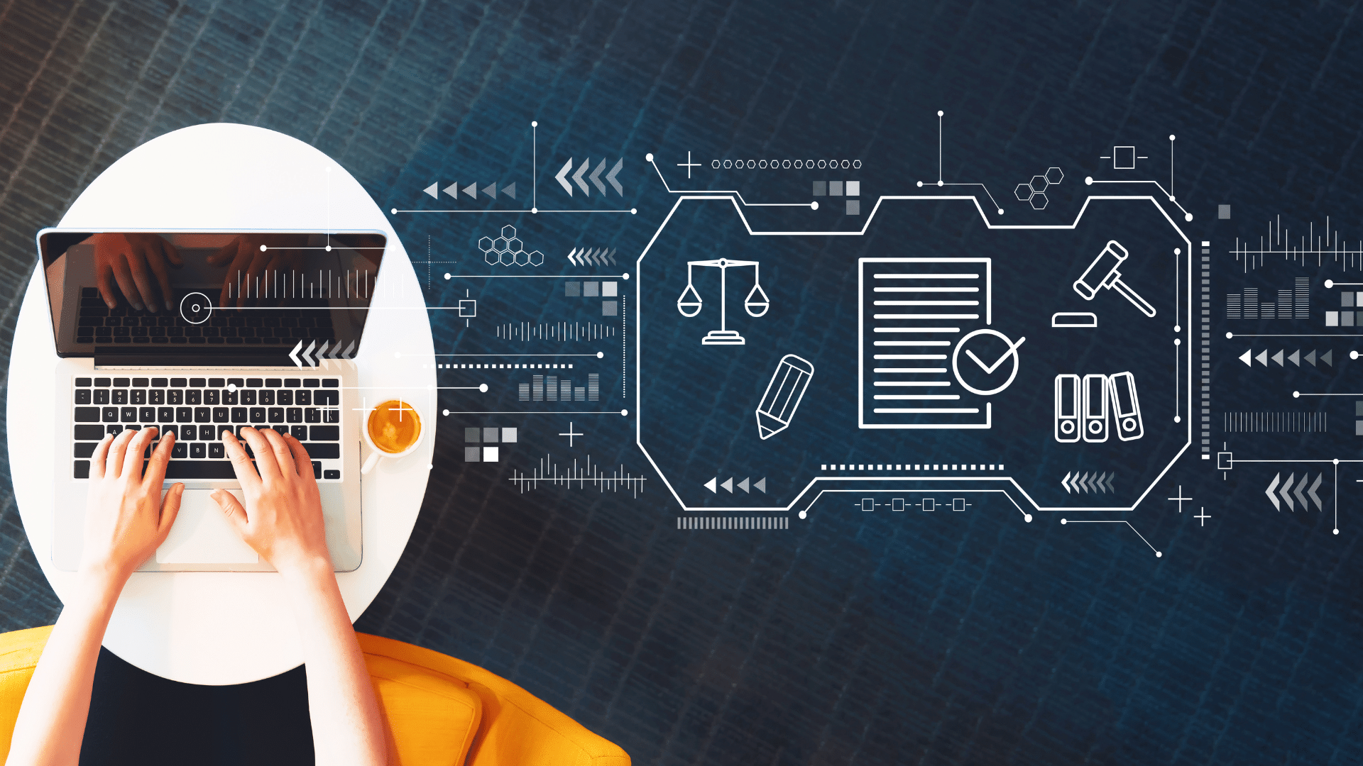 IT Automation for Healthcare Compliance Reporting Conceptual Visualization