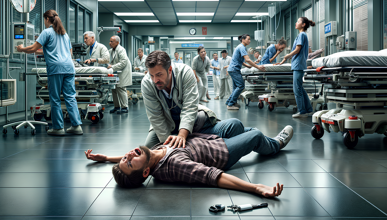 AI in Emergency Care and Triage Systems Conceptual Visualization