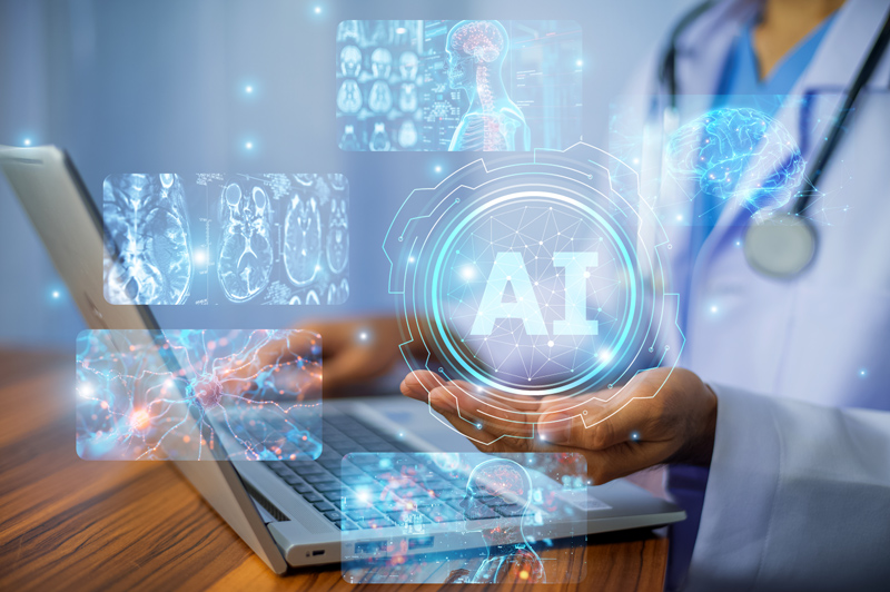 AI in Mental Health Diagnosis and Support Conceptual Visualization