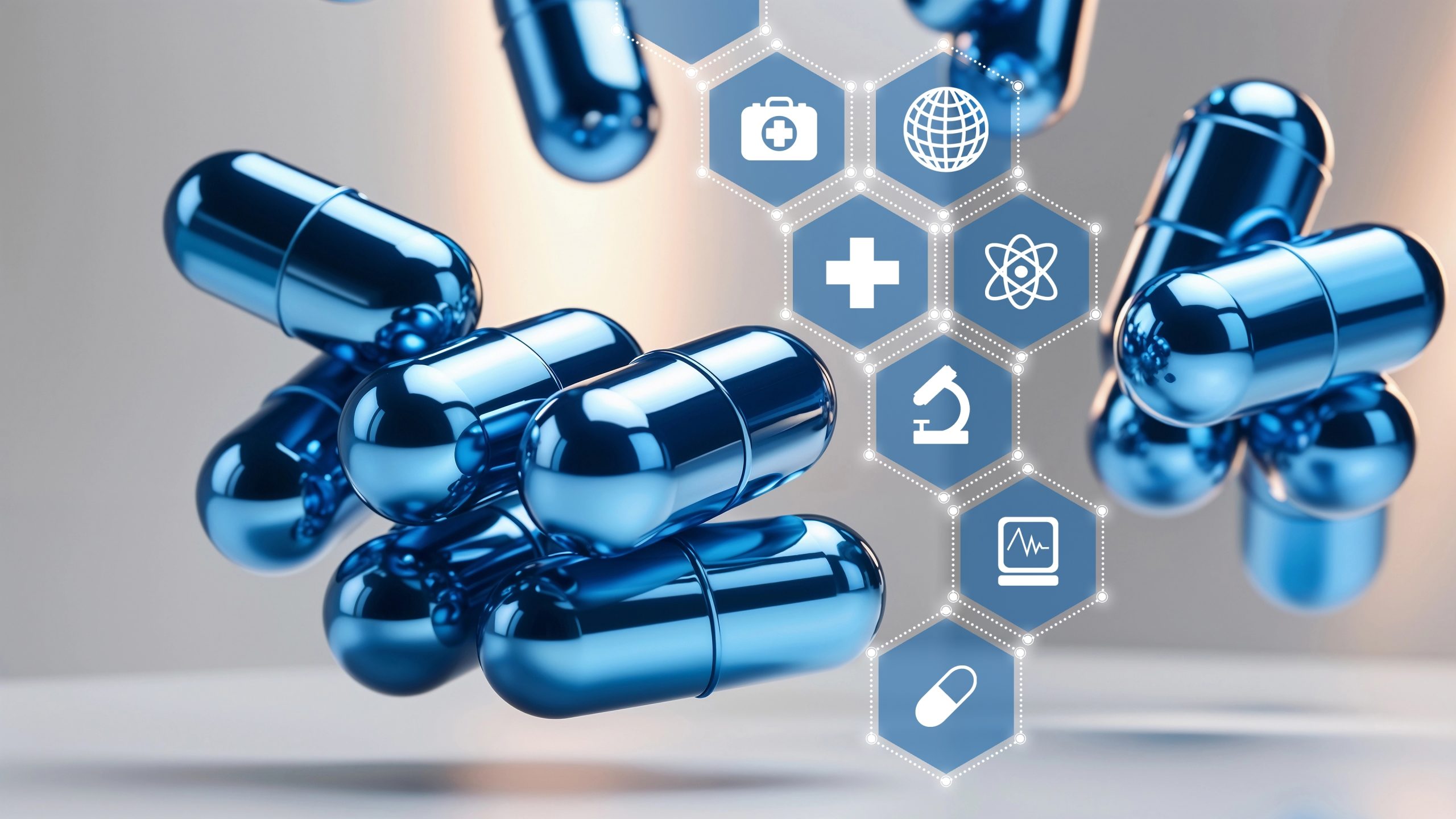 AI in Drug Discovery and Development Conceptual Visualization