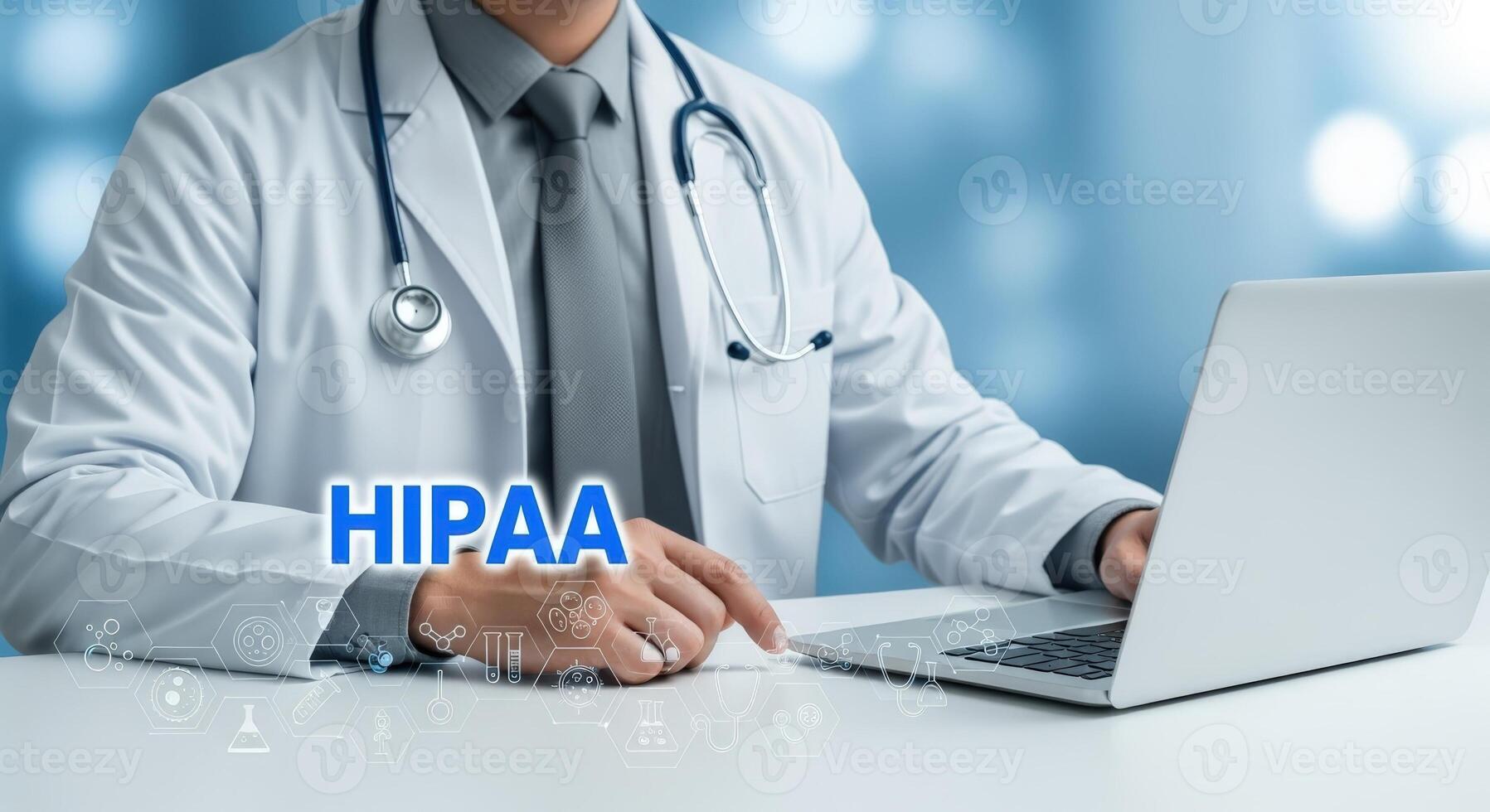 IT Compliance and Regulations in Healthcare Conceptual Visualization