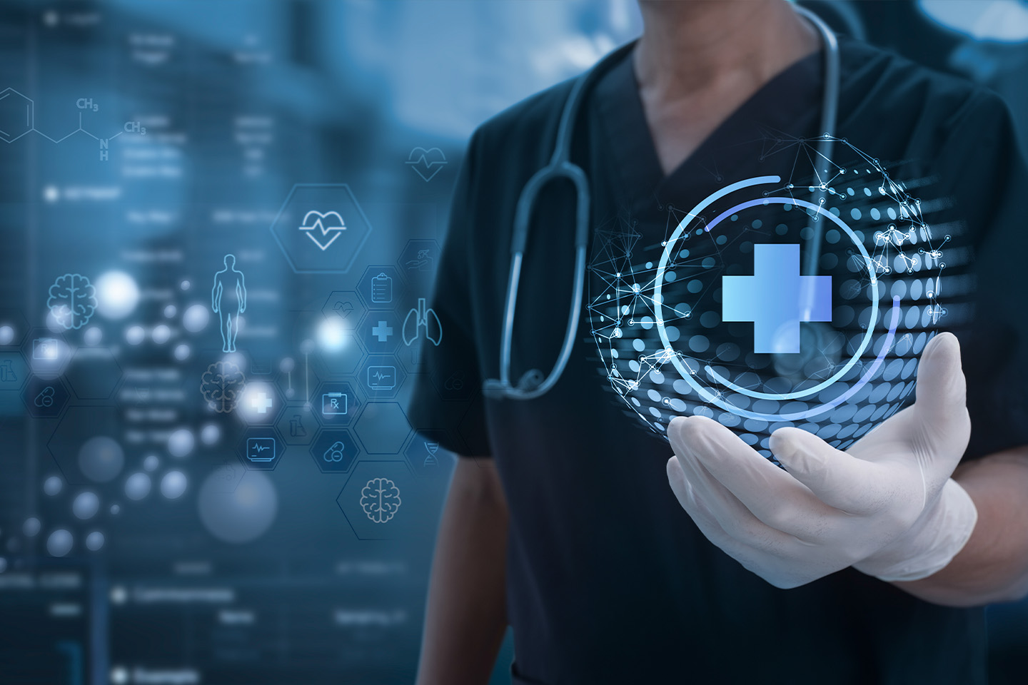 IT Automation in Hospital Operations Conceptual Visualization