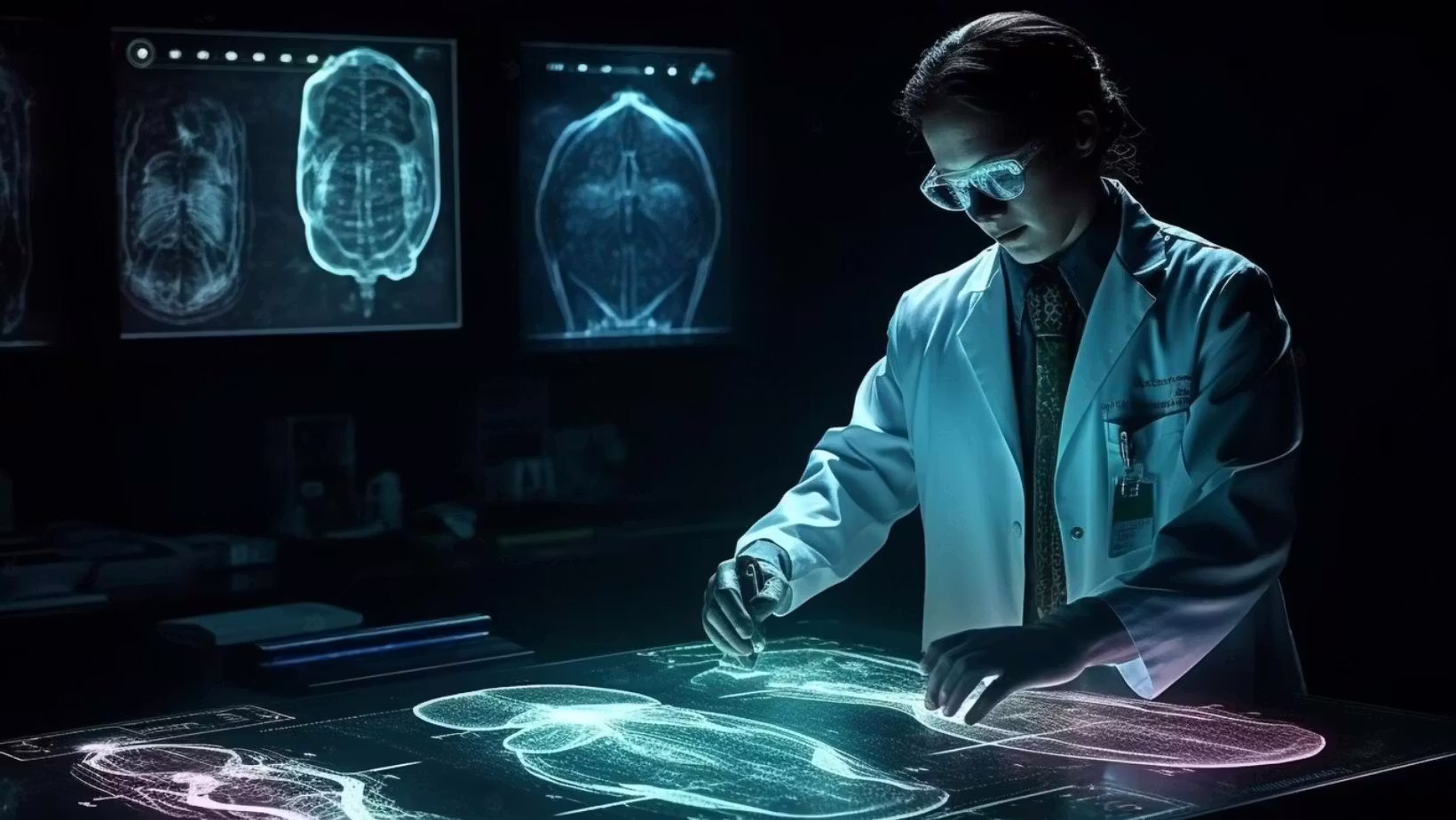 AI in Radiology: Image Analysis and Detection Conceptual Visualization