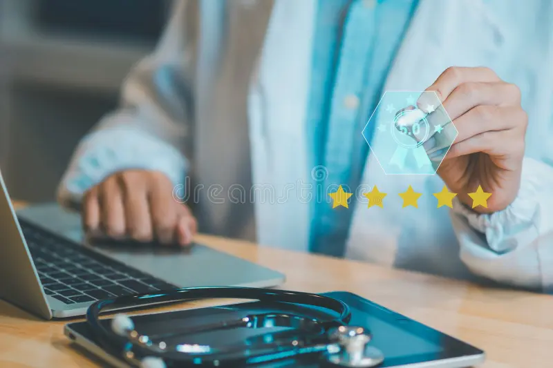 AI in Predicting Patient Satisfaction Scores Conceptual Visualization