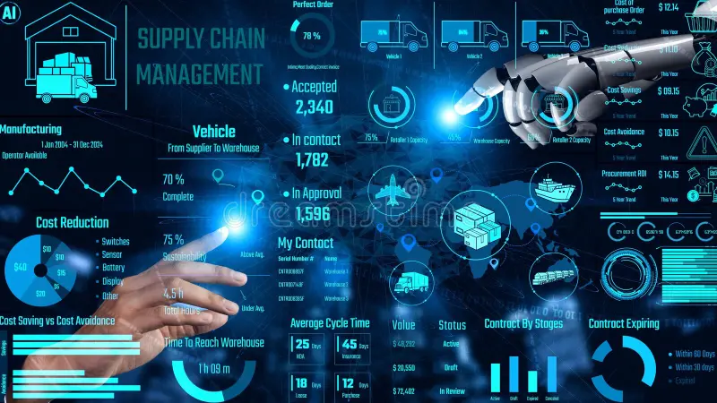 AI in Predicting Healthcare Supply Shortages Conceptual Visualization