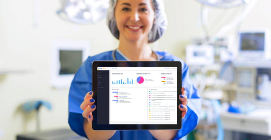 Healthcare IT Encryption Key Management Conceptual Visualization
