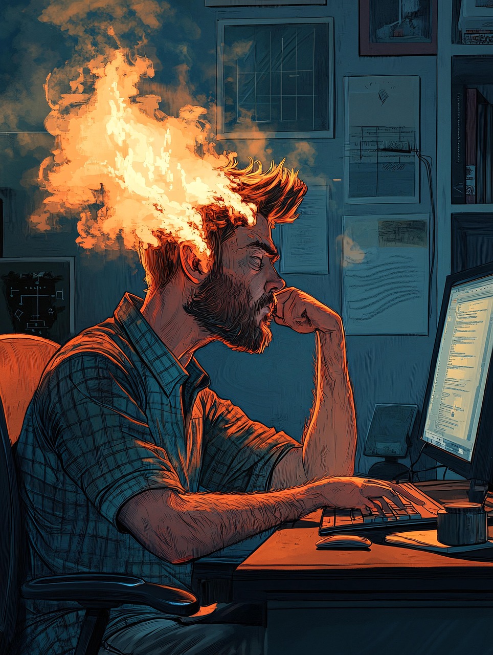 AI in Predicting Healthcare Workforce Burnout Conceptual Visualization