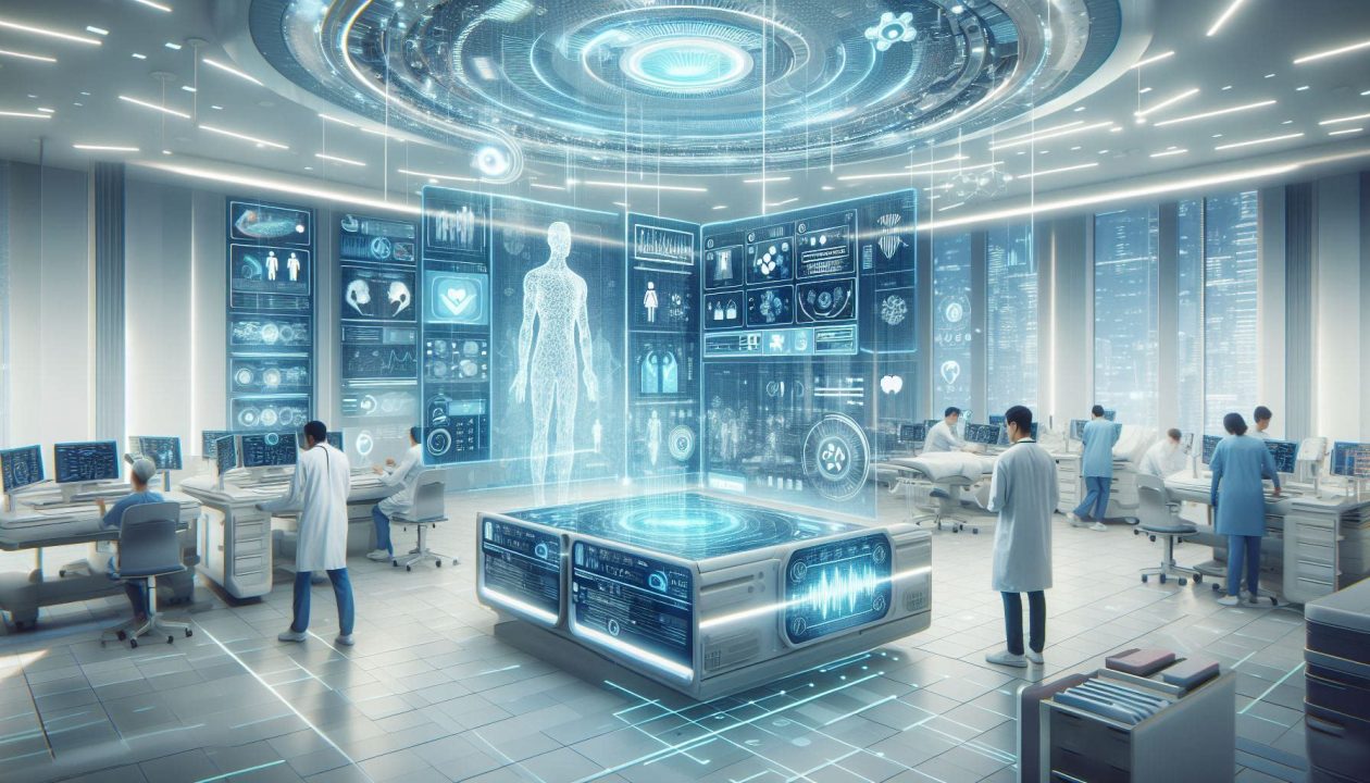 AI in Clinical Risk Stratification Models Conceptual Visualization