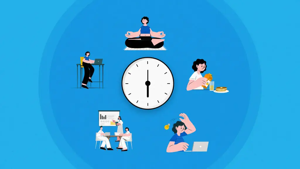 Productivity Strategies for Building Long-Term Habits Conceptual Visualization